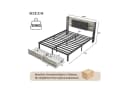 Simurq Metallbett mit LED Beleuchtung und USB Stauraum Bild 5