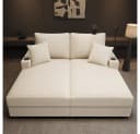 Sweiko Schlafsofa XXL Beige mit USB-Anschluss & Schlaffunktion Bild 4