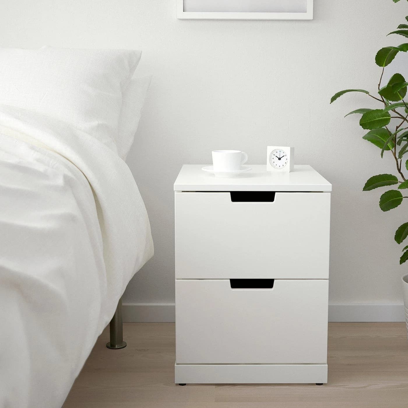 IKEA NORDLI Kommode mit 2 Schubladen Weiß