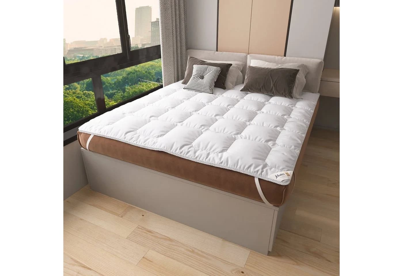 Jekatex Matratzenauflage Duo Premium 5 Sterne Weiß Allergikerfreundlich Topper