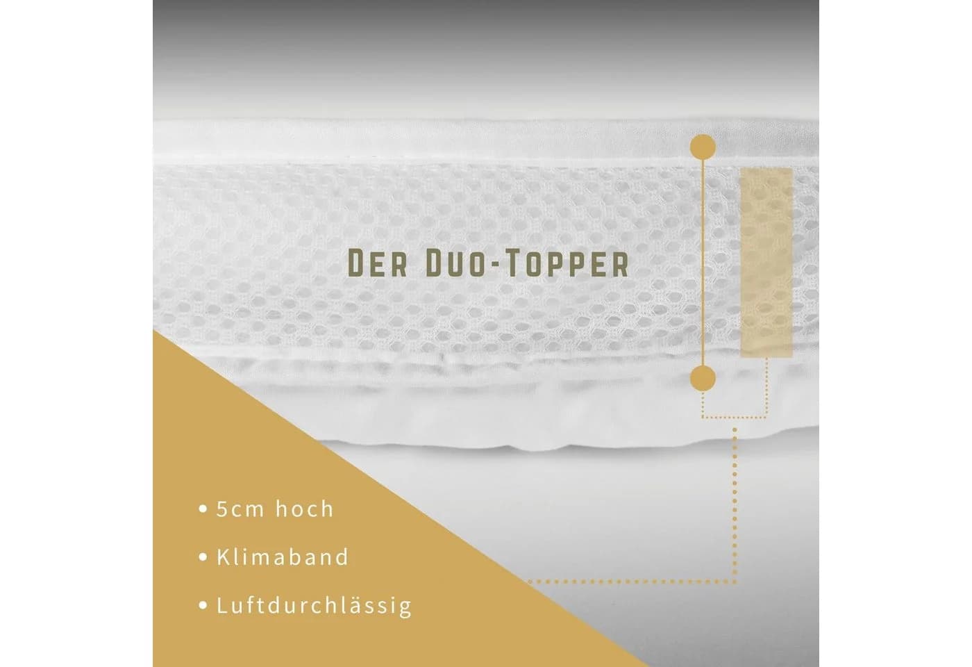 Jekatex Matratzenauflage Duo Premium 5 Sterne Weiß Allergikerfreundlich Topper - Bild 3