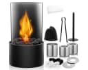 LaCute Bioethanol Tischkamin Schwarz mit Glas und Zubehör Bild 2