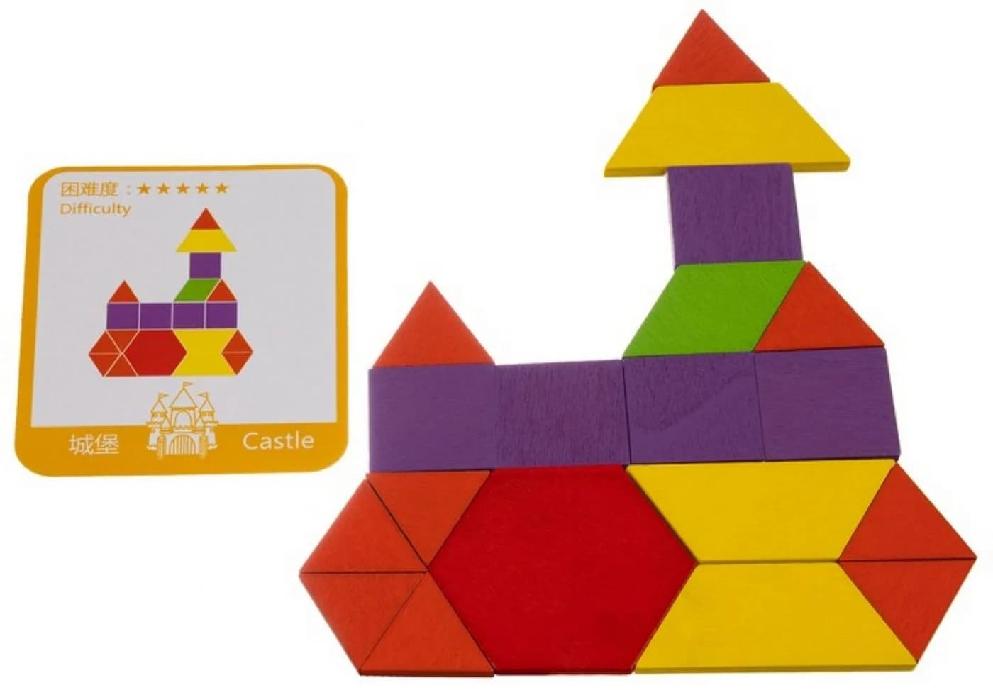 KRUZZEL Lernspielzeug Pädagogisches Holzpuzzle Tangram 155 Teile - Bild 3