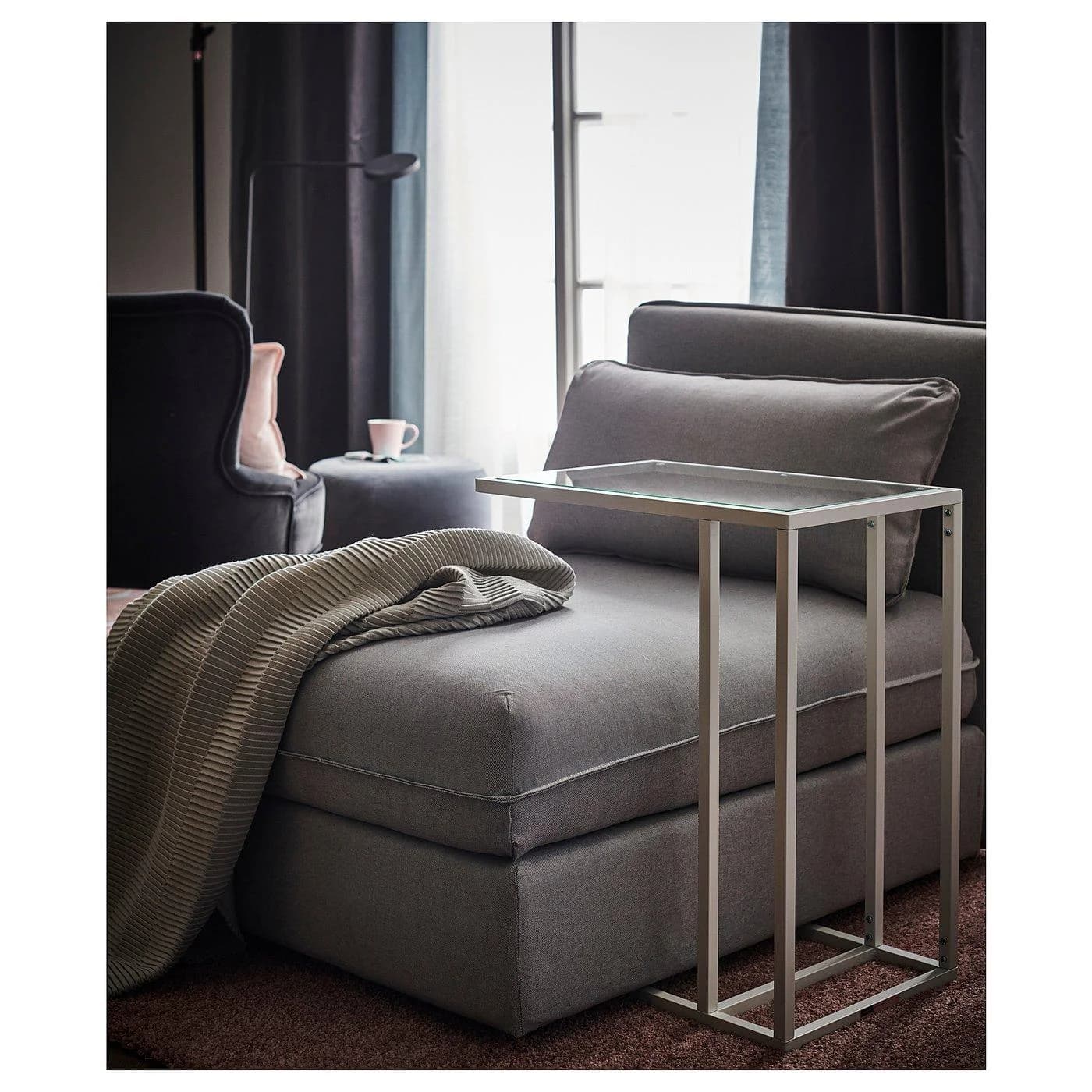 IKEA VITTSJÖ Laptoptisch Weiß Glas