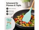 Diyarts Kochbesteck-Set mit Holzgriffen & Silikon, 20/23-teilig Bild 5