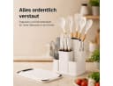 Diyarts Kochbesteck-Set 20-23-tlg. Silikon, Edelstahl, Holzgriffe Bild 1