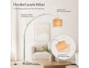 ANTENLICHT LED Bogen-Stehleuchte Silber Dimmbar E27 Bild 3