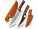 Diyarts Butchermesser Set 2-tlg. mit Holzgriff & Schutztasche Bild 2