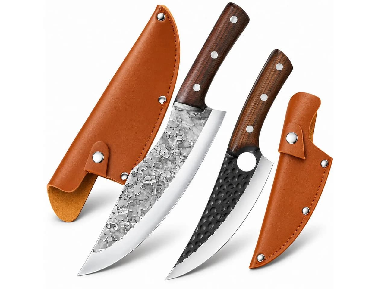 Diyarts Butchermesser Set 2-tlg. mit Holzgriff & Schutztasche - Bild 2