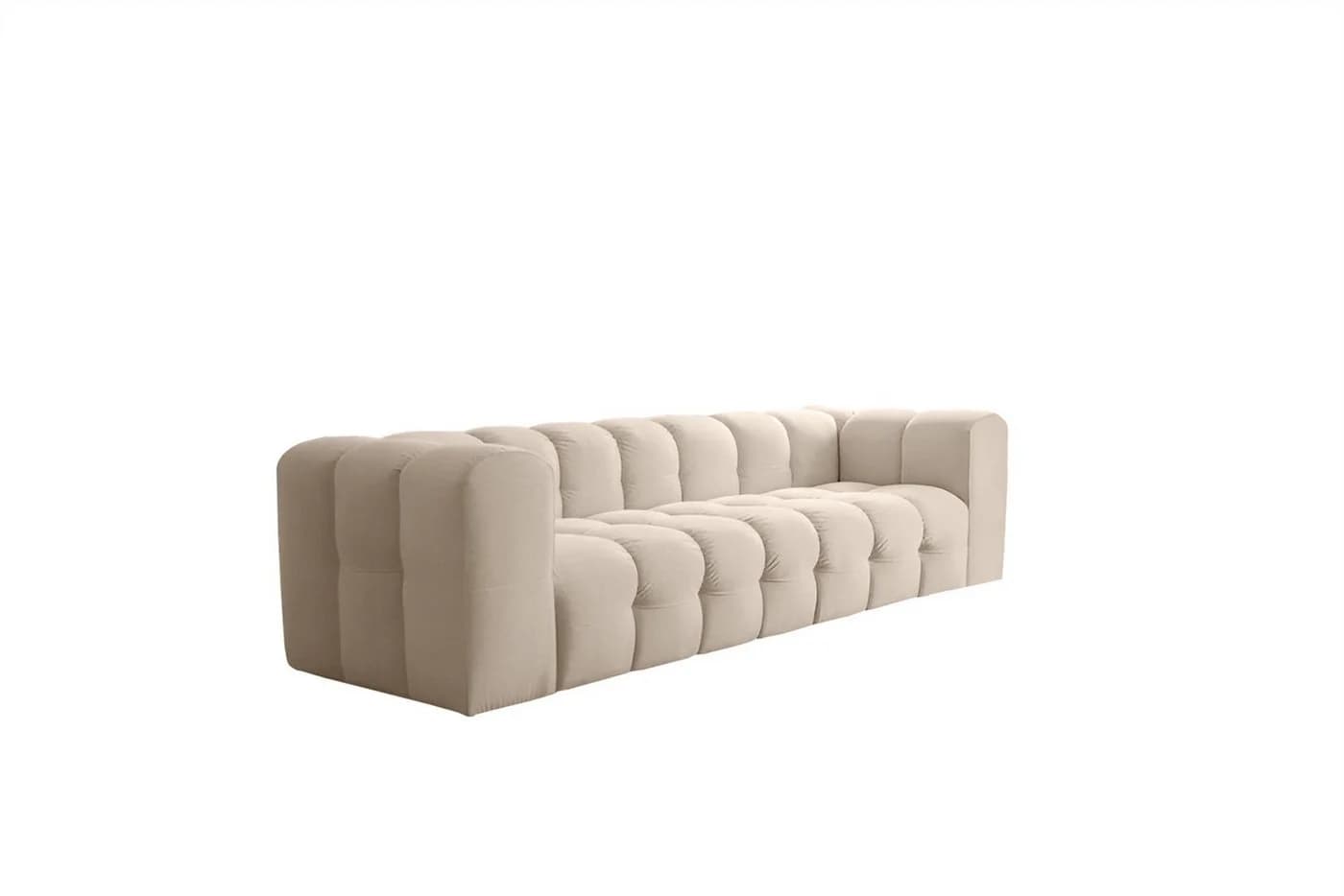 Fun Möbel Designersofa FUN LEONOR 4-Sitzer Beige Stoff
