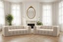 Fun Möbel Designersofa FUN LEONOR 4-Sitzer Beige Stoff Bild 3