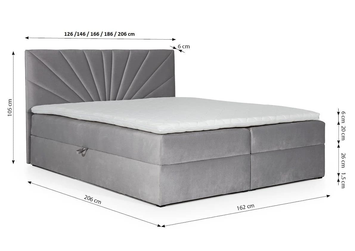 Fun Möbel Boxspringbett CARERRA mit Bettkästen und Topper - Bild 3