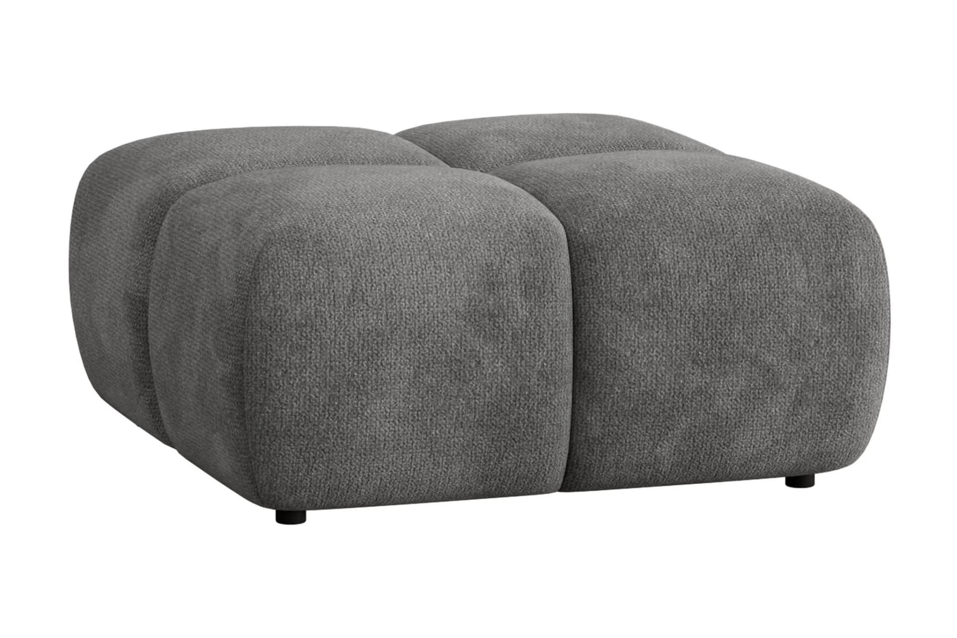 Fun Möbel Polsterhocker Vega Grau Textil