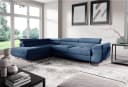 Fun Möbel Ecksofa FUN LUCY mit Schlaffunktion und Bettkasten Cordstoff Poso Blau Bild 2