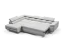 Fun Möbel Ecksofa FUN LUCY mit Schlaffunktion und Bettkasten Cordstoff Poso Blau Bild 4