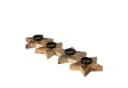 MF Adventsleuchter Teelichthalter Asteria Stern Mangoholz für 4 Teelichter Bild 5