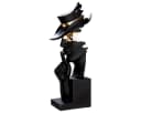 MF Skulptur Mystique Noir Kopf Figur Modern Schwarz Gold Bild 1