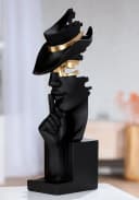 MF Skulptur Mystique Noir Kopf Figur Modern Schwarz Gold Bild 2