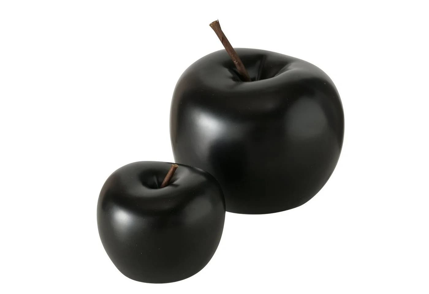 MF Deko Äpfel Noir Set Schwarz Steingut - Bild 5