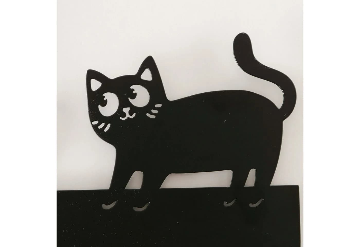 MF Wandgarderobe Katzenbande Schwarz mit 4 Haken - Bild 4