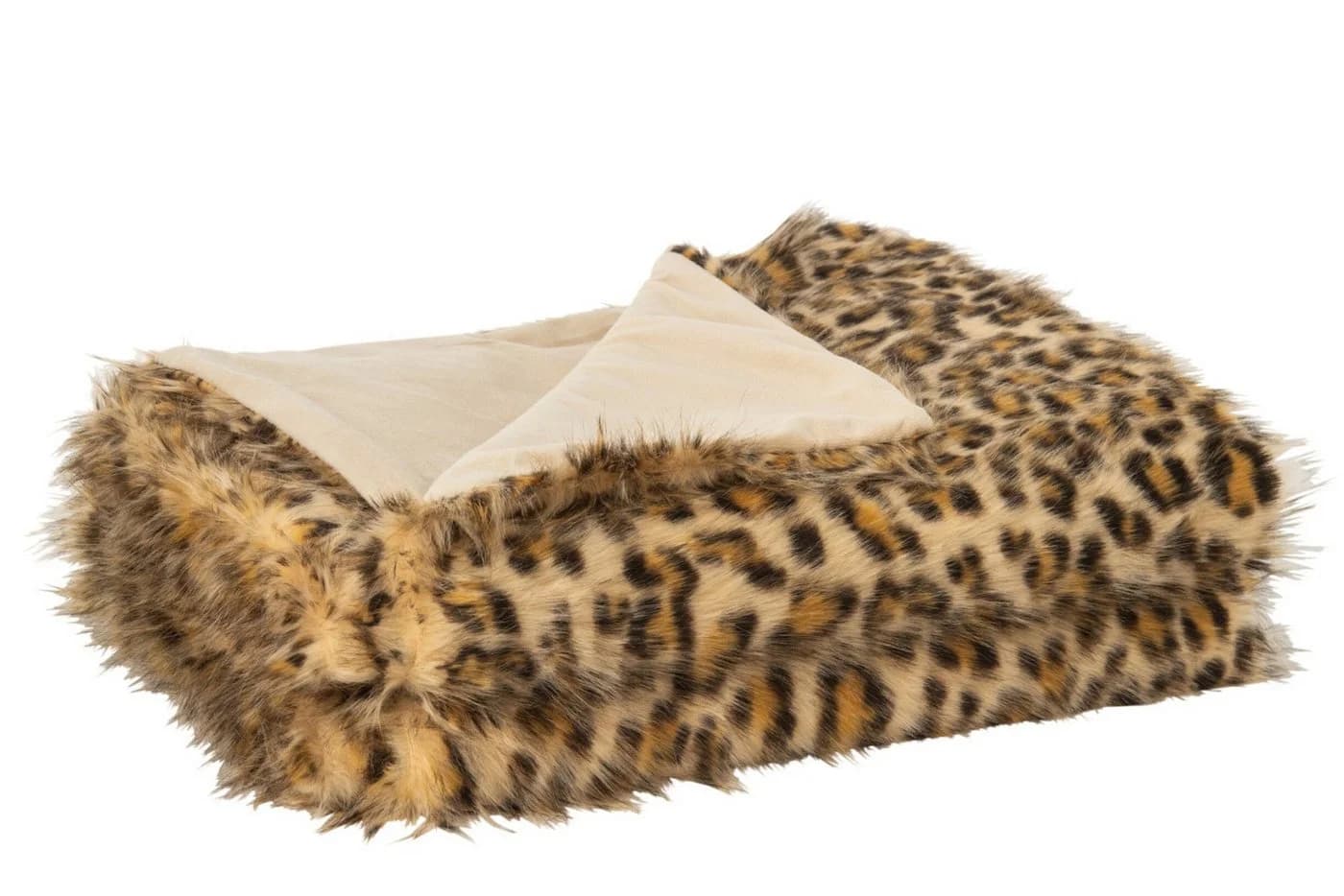 MF Wohndecke Leo Leopardenmuster Braun Beige Kuscheldecke - Bild 2