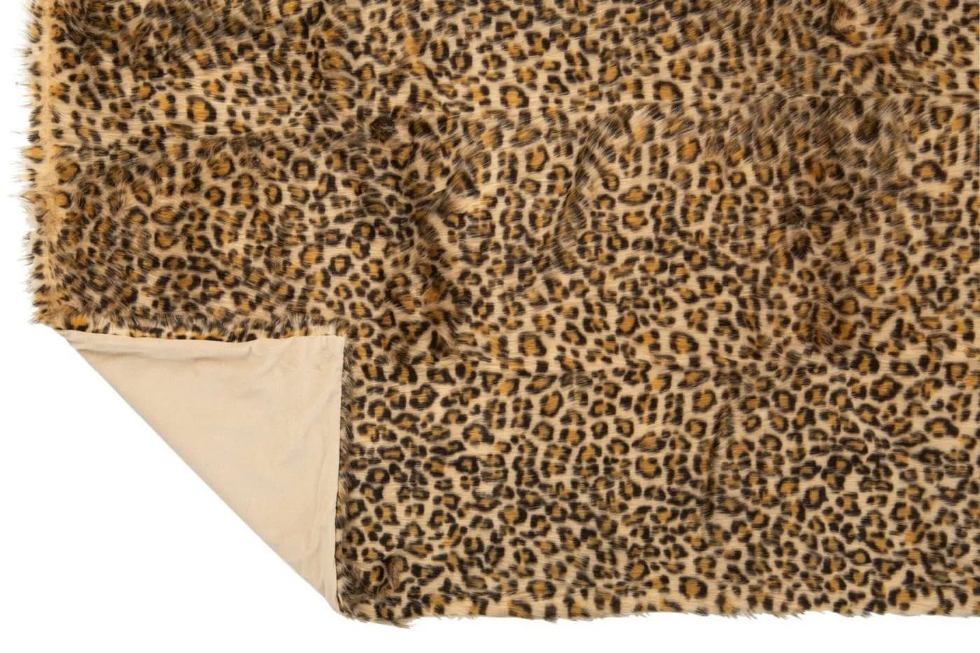 MF Wohndecke Leo Leopardenmuster Braun Beige Kuscheldecke - Bild 4
