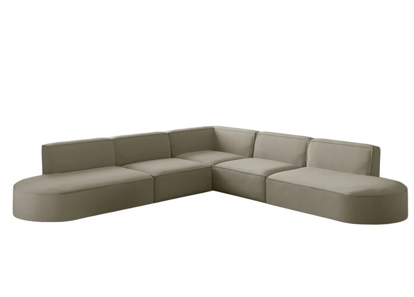 Fun Möbel Ecksofa PALMA Universal Stoff Ascot und Opera Velvet