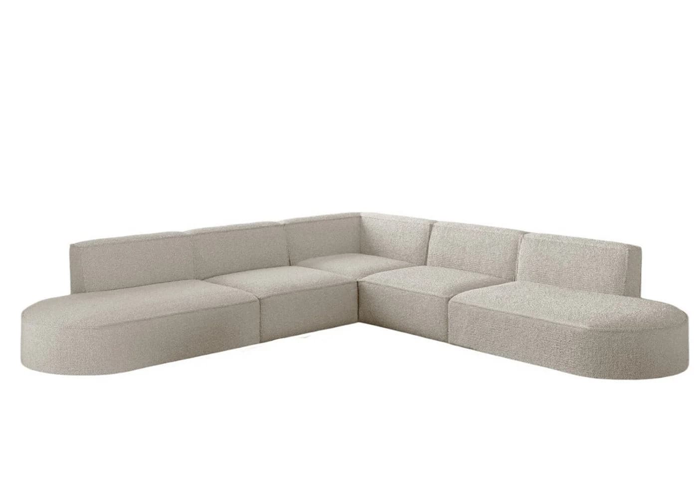 Fun Möbel Ecksofa PALMA Universal Stoff Ascot und Opera Velvet