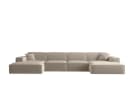 Fun Möbel Wohnlandschaft U-Form CELES PREMIUM Stoff Ascot Bukla oder Opera Velvet, Breite 379 cm Bild 1