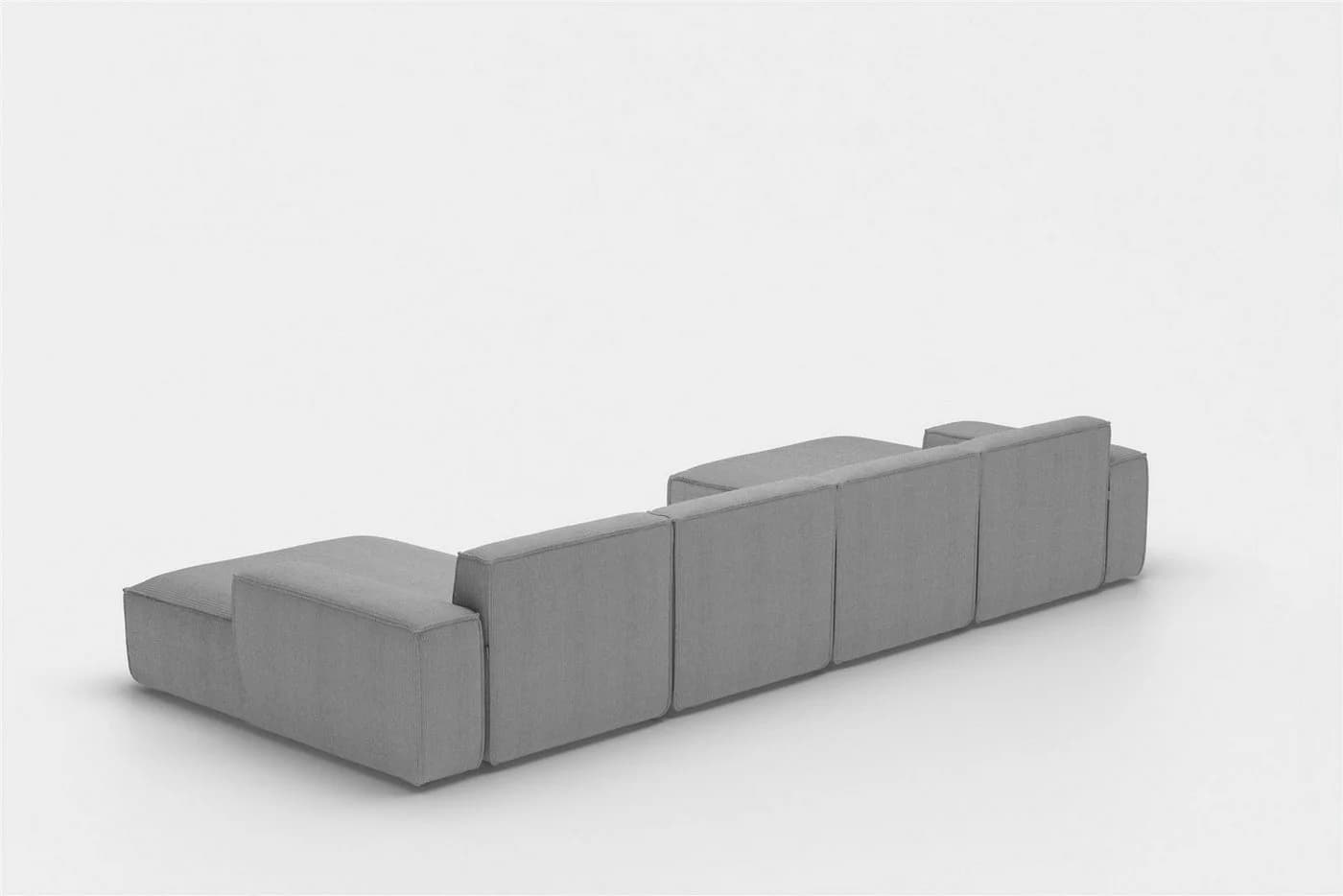 Fun Möbel Wohnlandschaft U-Form CELES PREMIUM Stoff Ascot Bukla oder Opera Velvet, Breite 379 cm - Bild 4