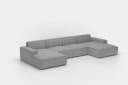 Fun Möbel Wohnlandschaft U-Form CELES PREMIUM Stoff Ascot Bukla oder Opera Velvet, Breite 379 cm Bild 5