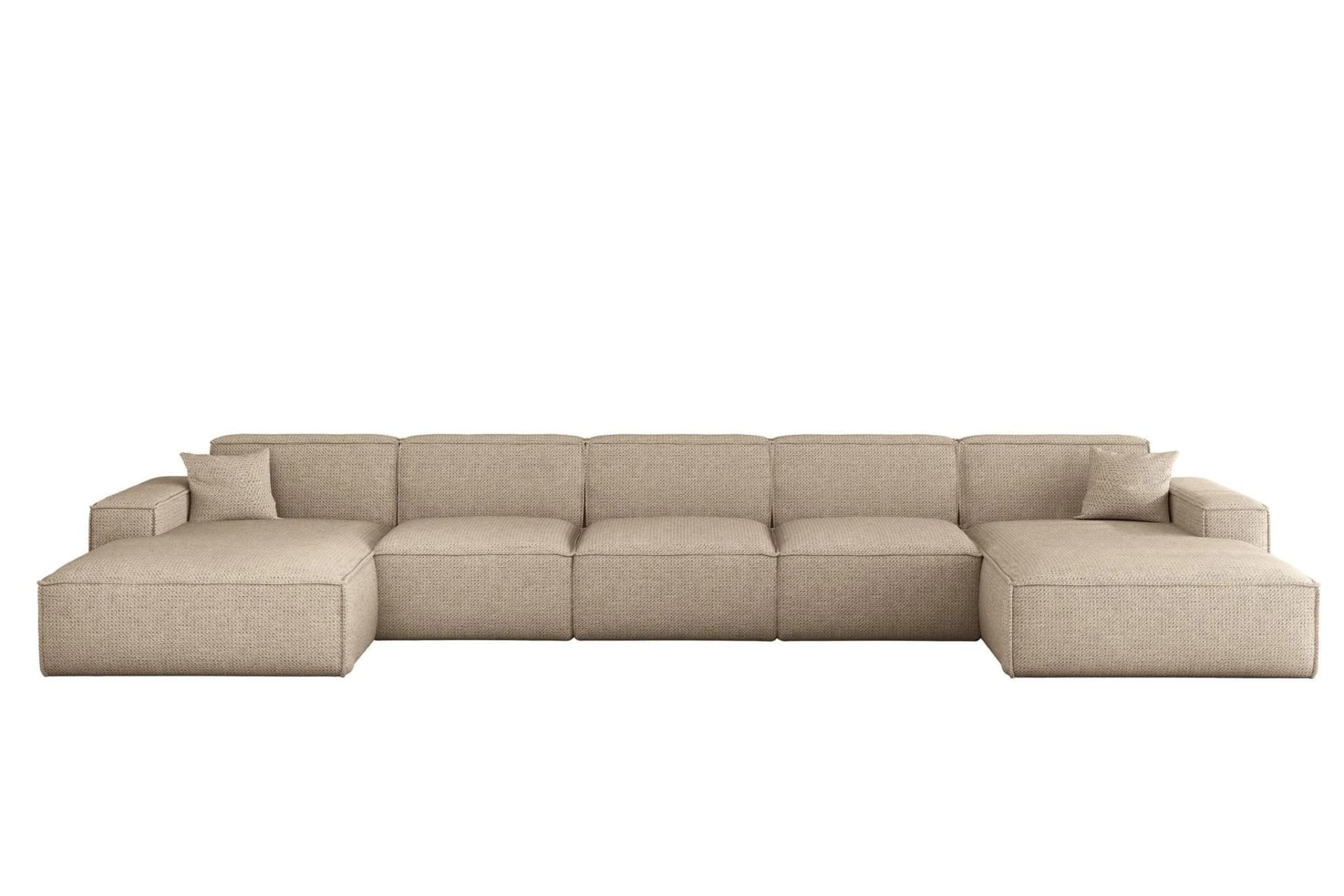 Fun Möbel WOHNLANDSCHAFT Celes Premium XL Artico Beige