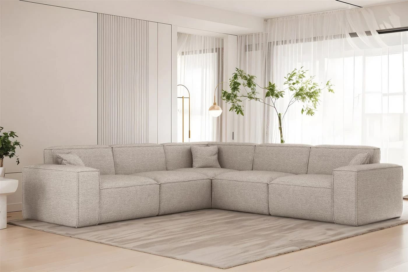 Fun Möbel Ecksofa CELES PREMIUM in Stoff Artico Universal 246x246 cm - Bild 2