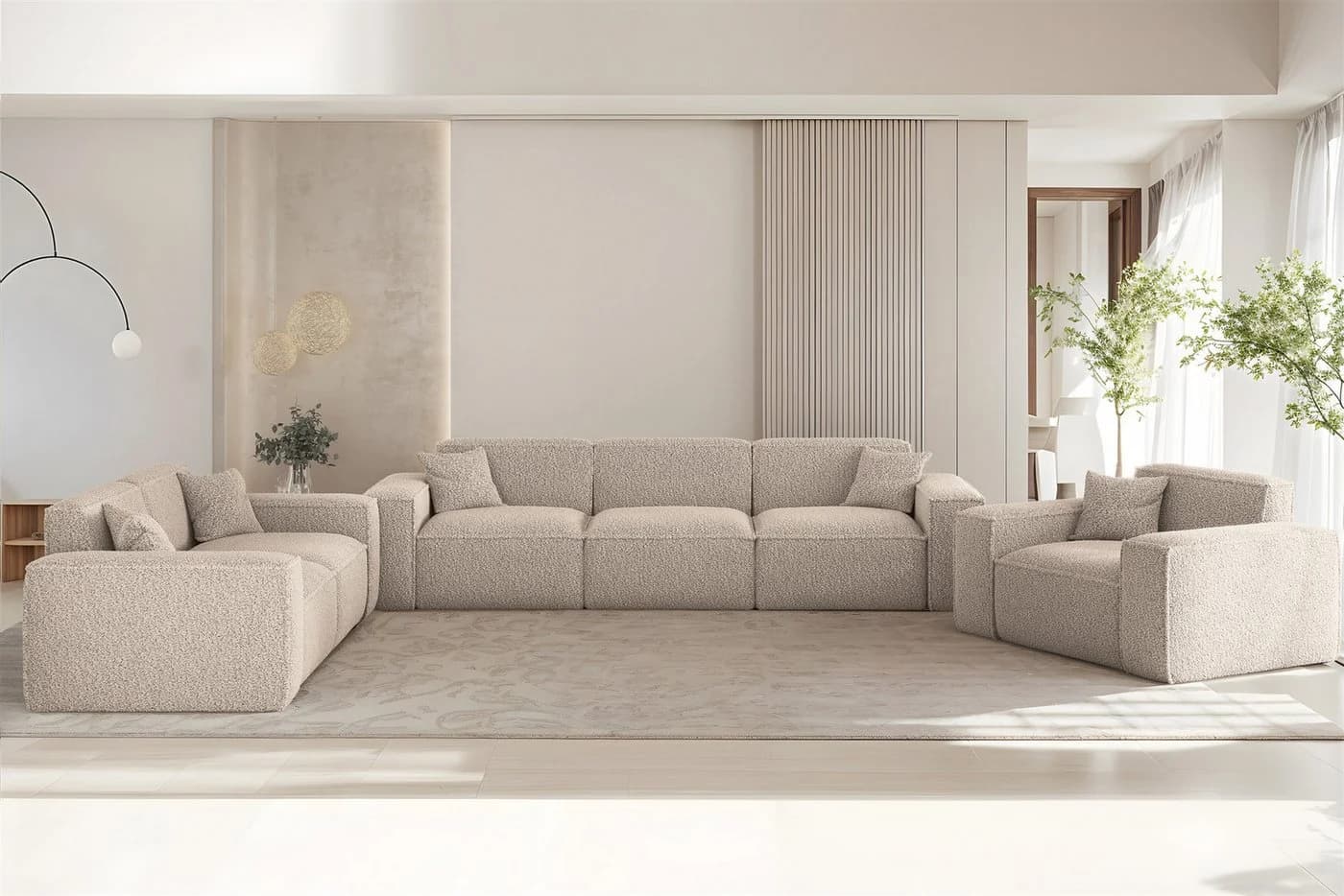 Fun Möbel 3-Sitzer Sofa Designersofa CELES PREMIUM Stoff Sven - Bild 3