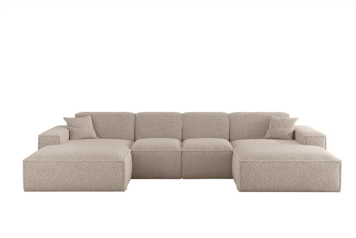 Fun Möbel Wohnlandschaft U-Form CELES PREMIUM XS Stoff Sven Braun