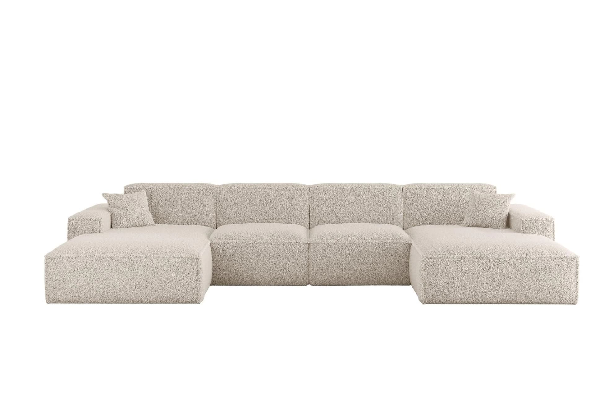 Fun Möbel WOHNLANDSCHAFT Celes Premium In Sven Sofa-Set Weiß - Bild 5