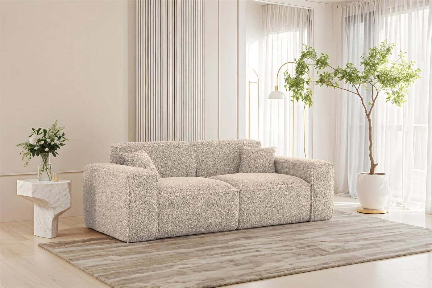 Fun Möbel Polstergarnitur Sofaset Designersofa FUN PEREZ PREMIUM 3-2-1 Stoff Sven - Bild 4