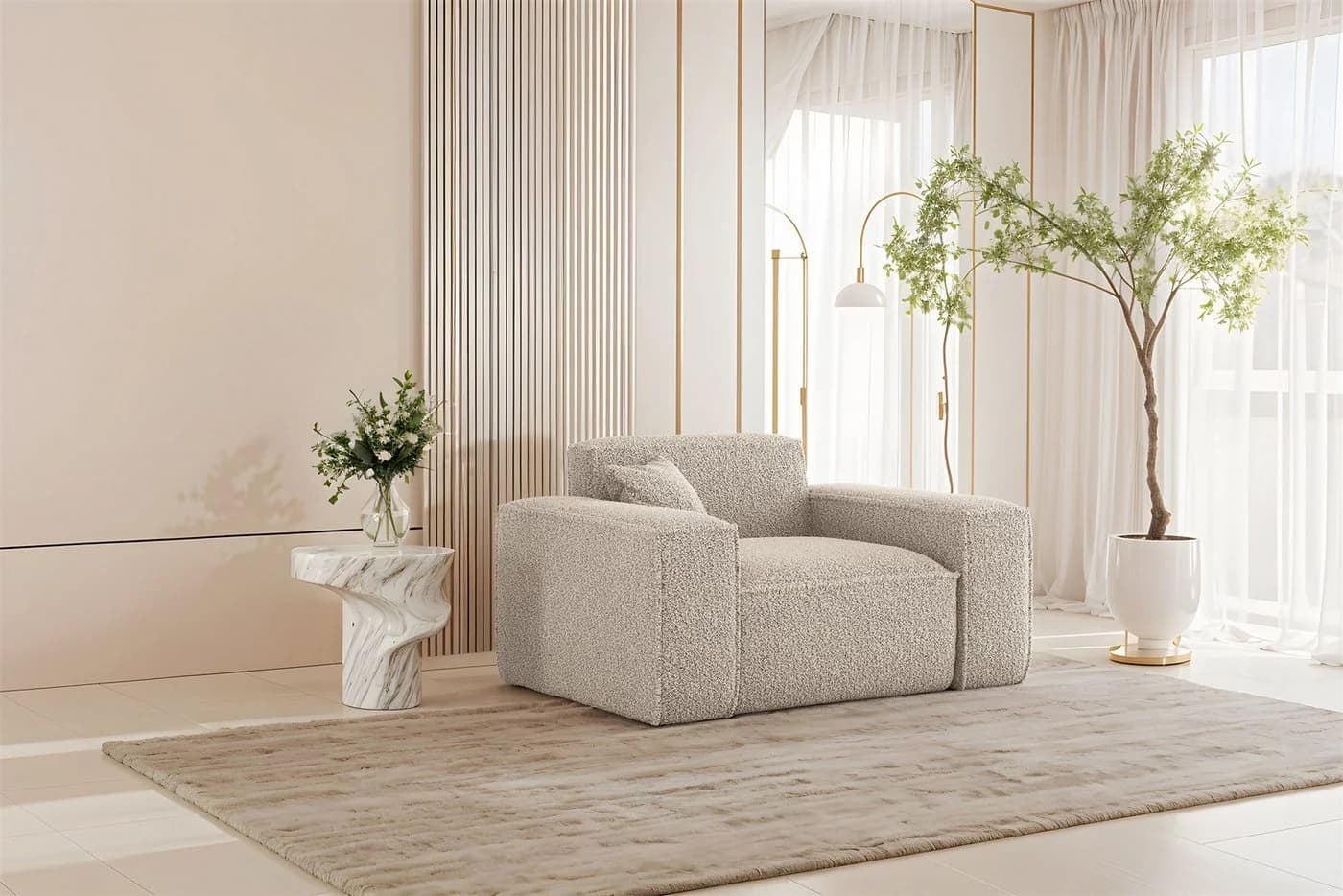 Fun Möbel Polstergarnitur Sofaset Designersofa FUN PEREZ PREMIUM 3-2-1 Stoff Sven - Bild 5