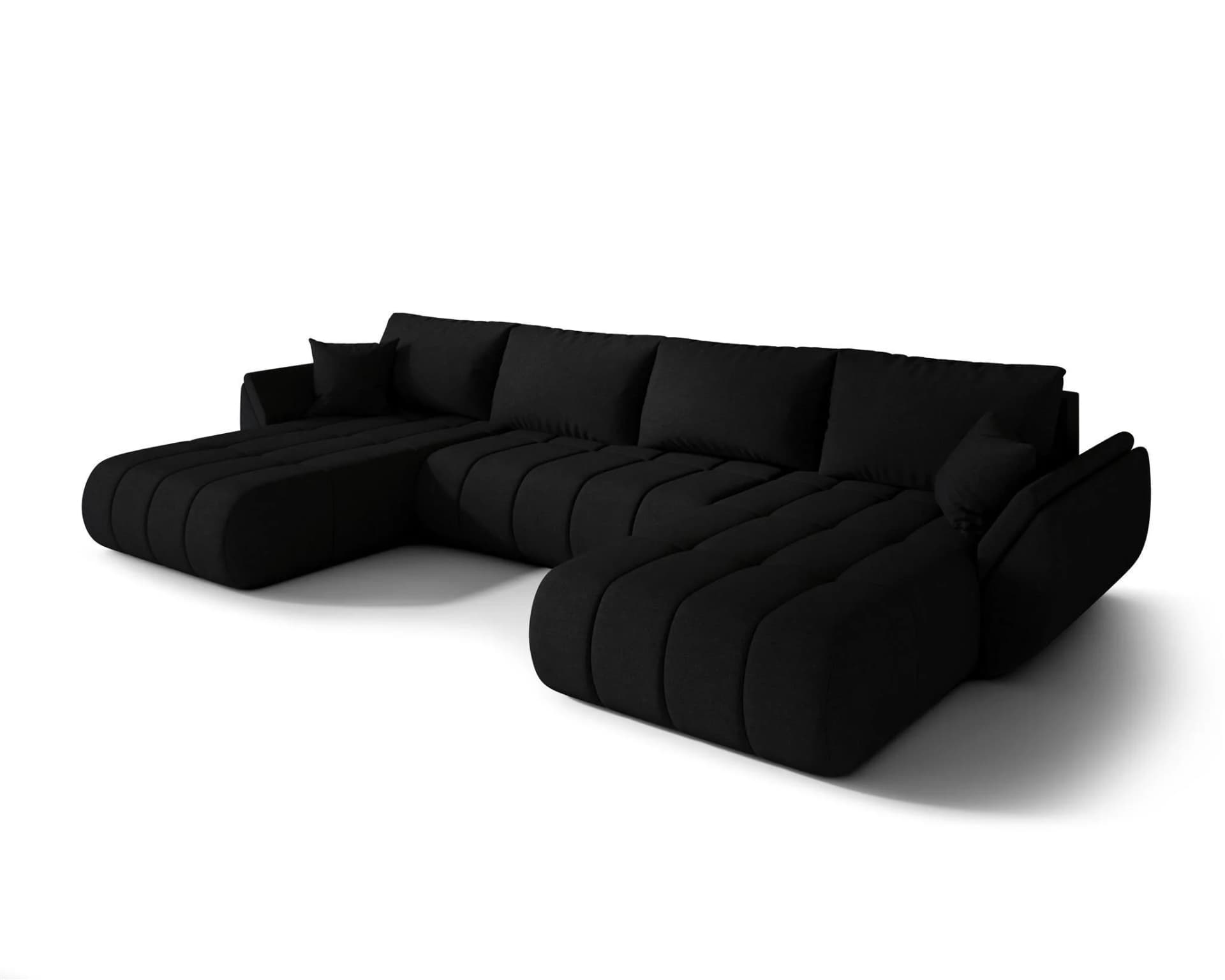 Fun Möbel WOHNLANDSCHAFT Misato In Wind Schwarz