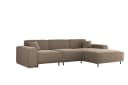Fun Möbel Ecksofa GLORIA mit Ottomane in Stoff Taupe Bild 1