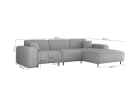 Fun Möbel Ecksofa GLORIA mit Ottomane in Stoff Taupe Bild 3