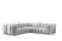 Fun Möbel Ecksofa Designersofa SOLVIE XS Universal 270cm Stoff Moly oder Tiffani Bild 3