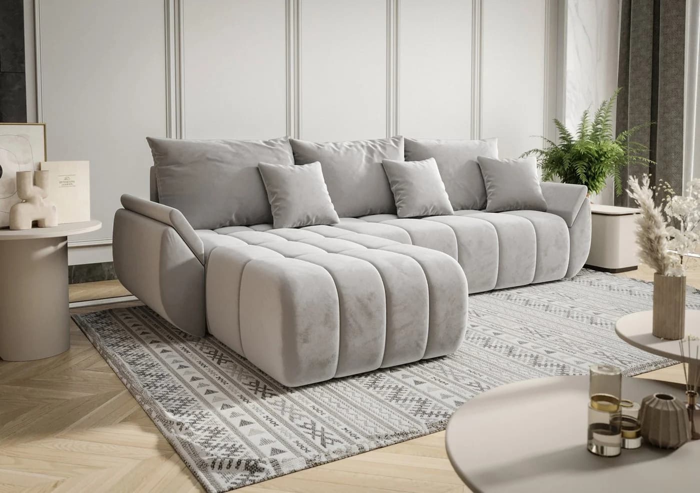 Fun Möbel Ecksofa Louise Stoff Monolith Ottomane - Bild 2