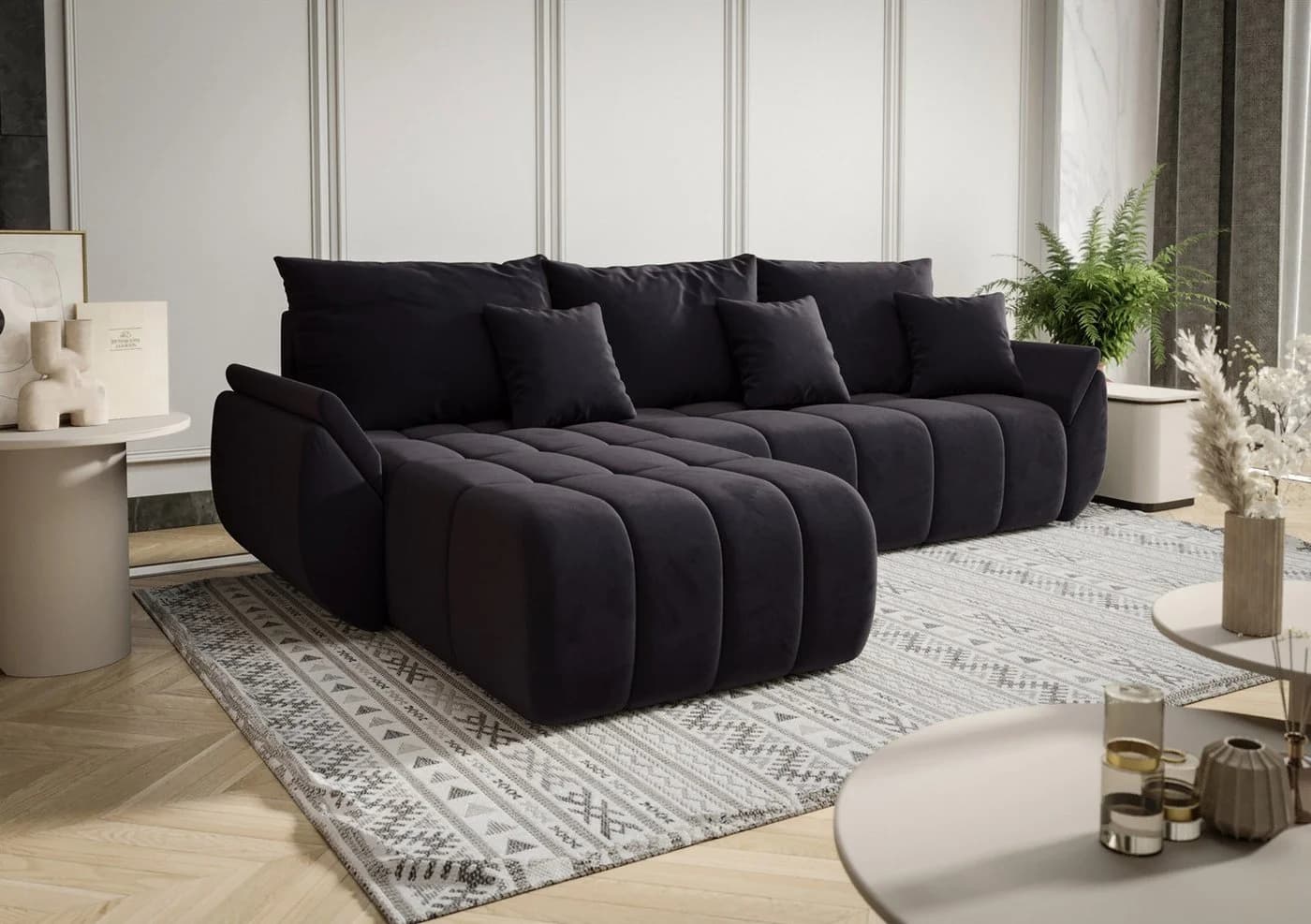 Fun Möbel Ecksofa Schlafsofa Louise Stoff Monolith - Bild 2
