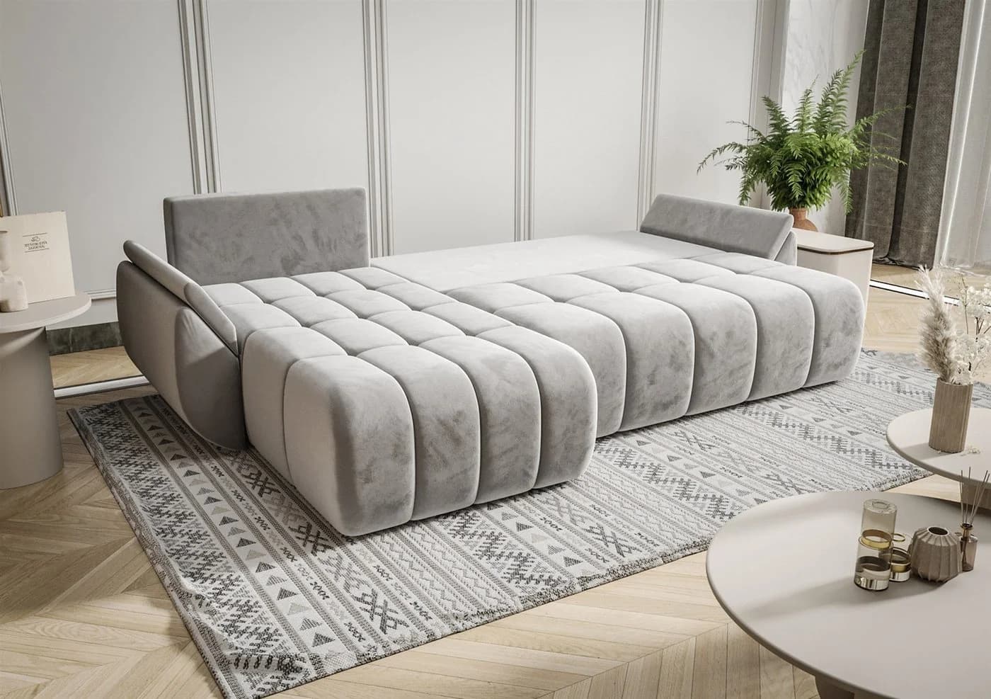 Fun Möbel Ecksofa Schlafsofa Louise Stoff Monolith - Bild 3