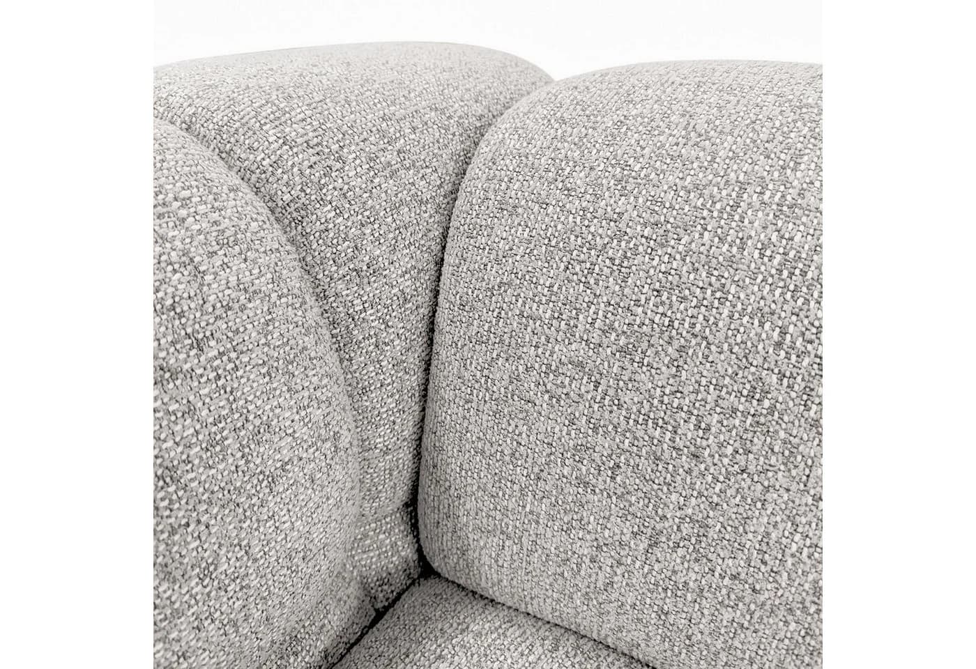 Fun Möbel Ecksofa BLANCHE Designersofa mit Ottomane in Stoff Bluvel oder Puente - Bild 5