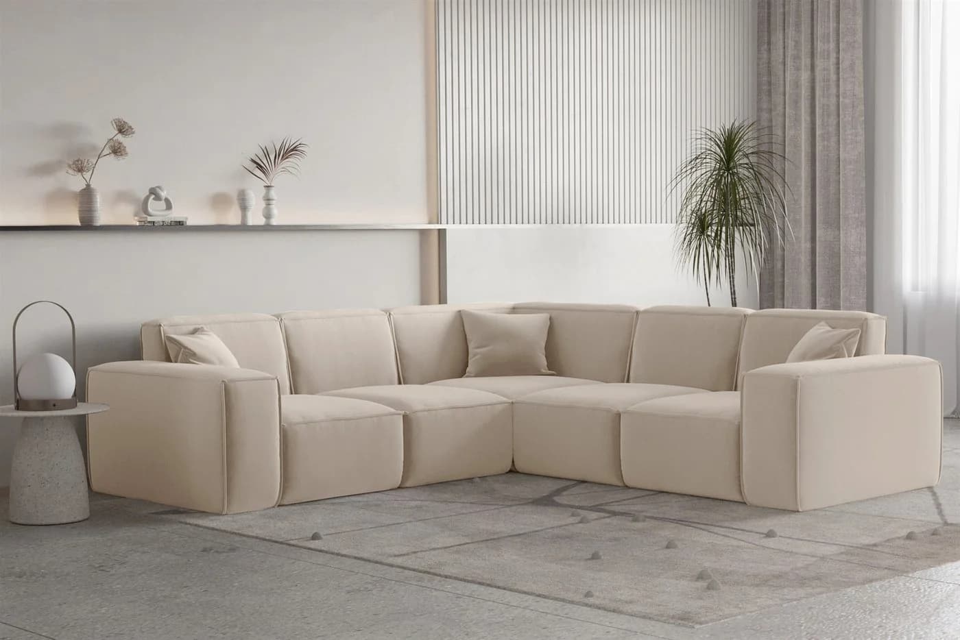 Fun Möbel Ecksofa CELES PREMIUM Universal Stoff Ascot Bukla - Bild 2