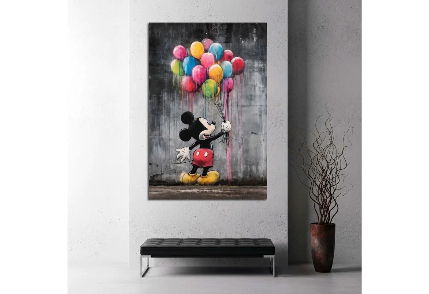 Artedinoi Leinwandbild Pop Art Comicfigur Maus XL Wanddeko - Bild 3