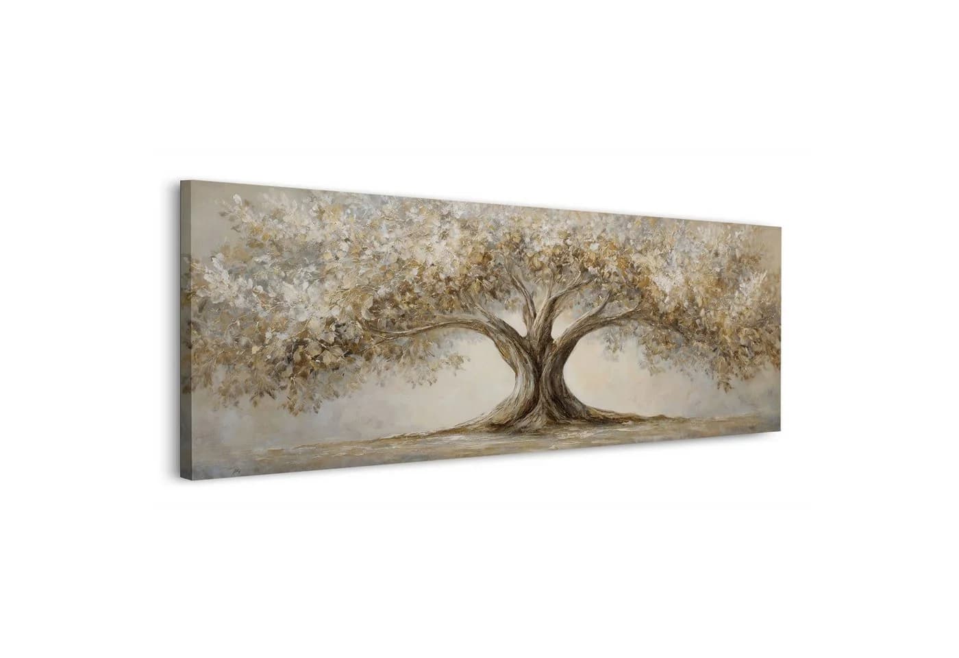Artedinoi Leinwandbild Baum Landschaft goldene Blätter Modern - Bild 2