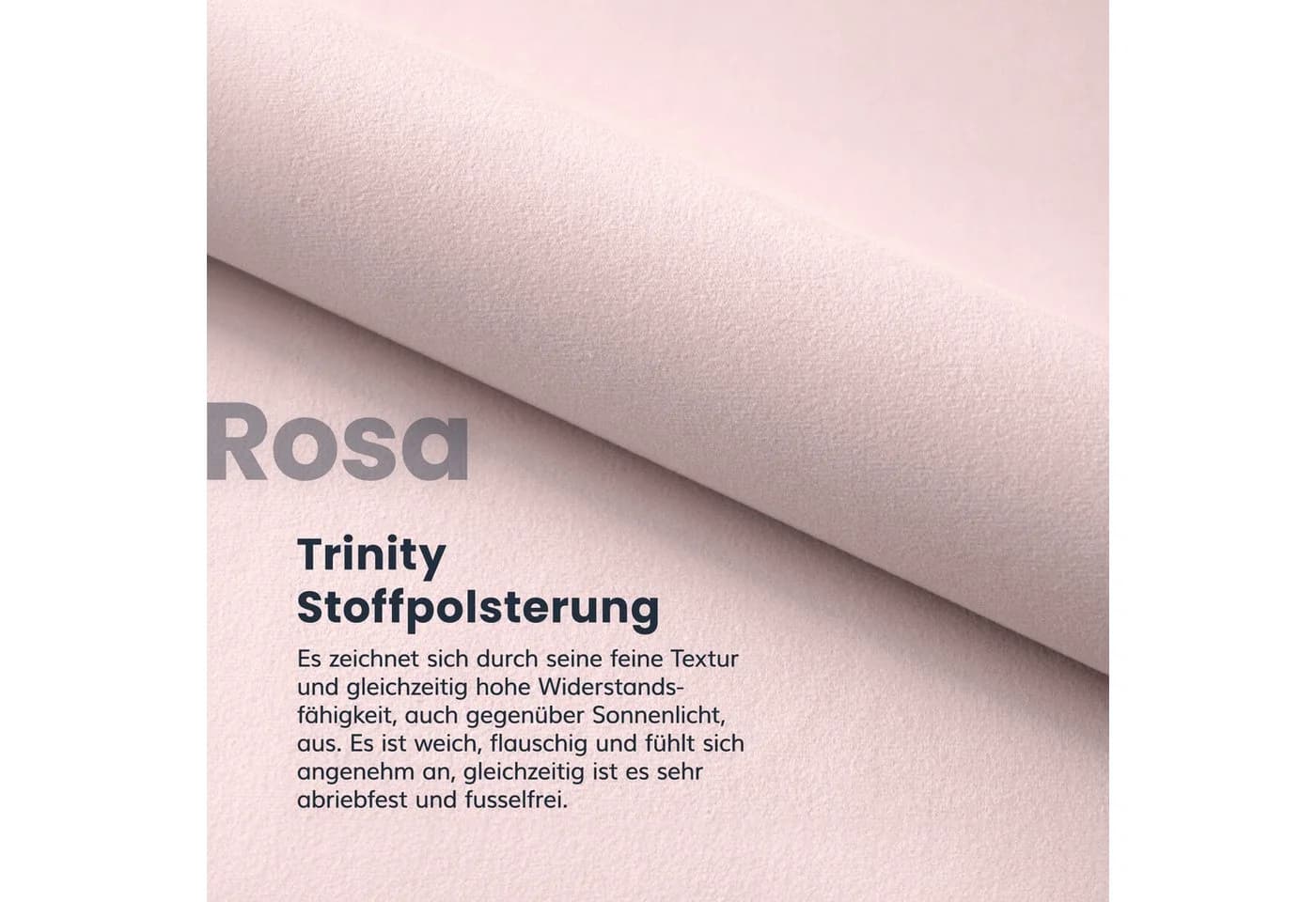 FDM Polsterbett ZUZA mit Bettkasten Rosa Velours - Bild 5